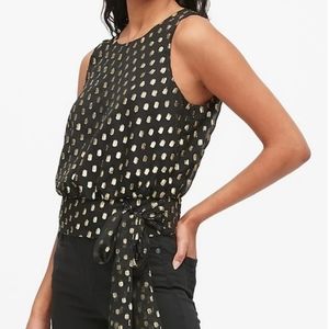NWT Banana Republic gold and black dressy top